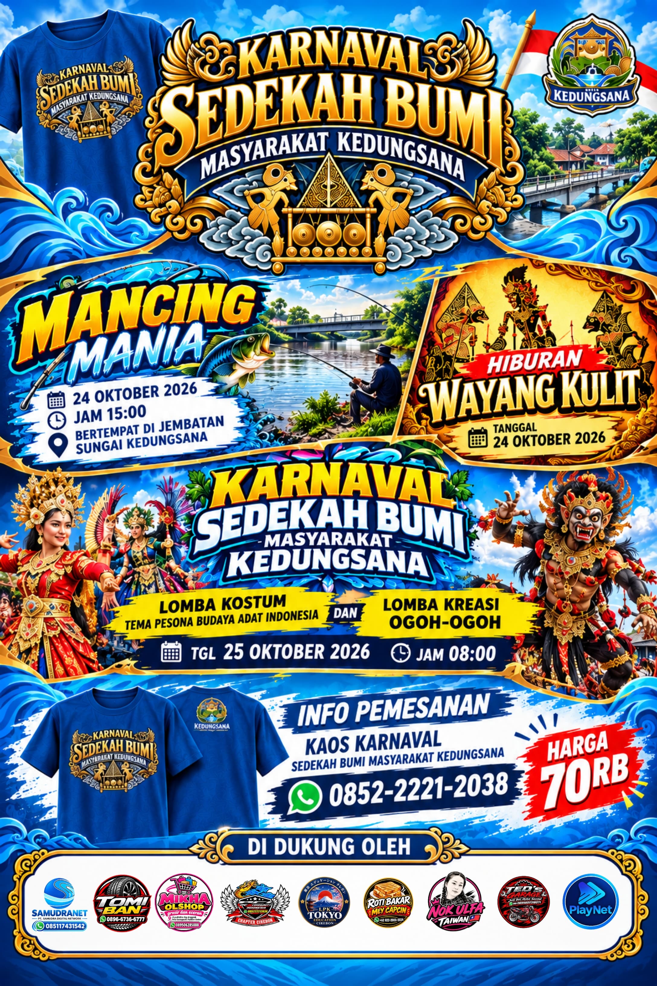 Sambut Tradisi dan Budaya, Pemuda Desa Kedungsana Gelar Rangkaian Acara Karnaval Sedekah Bumi 2026