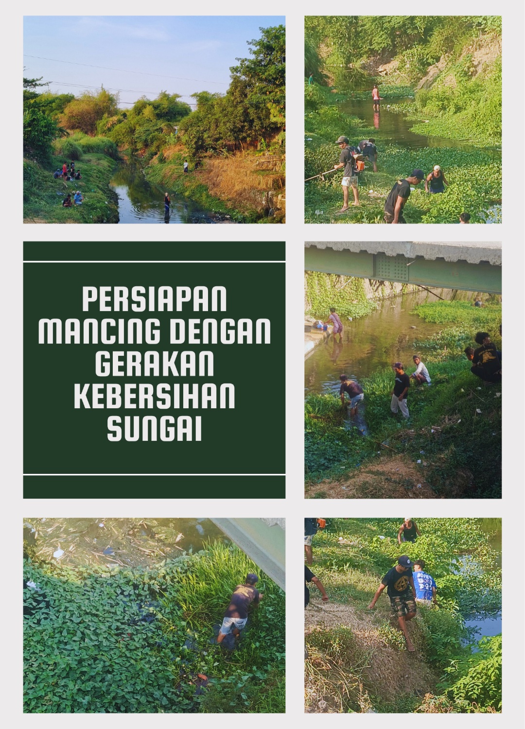 Wujudkan Lingkungan Bersih dan Asri, Pemuda dan Panitia Sedekah Bumi Desa Kedungsana Gotong Royong Bersihkan Sungai Soka